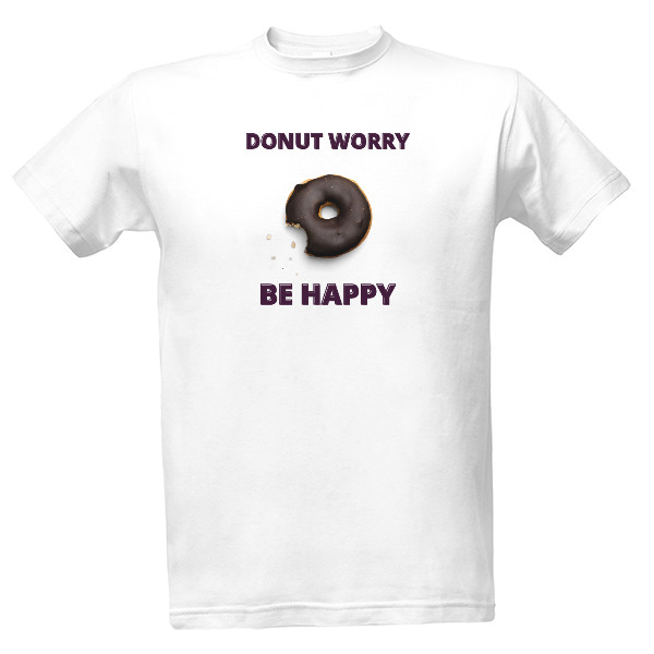 Tričko s potiskem Donut Worry