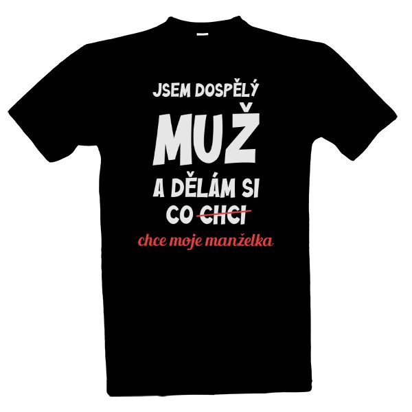 Tričko s potlačou Dospělý muž
