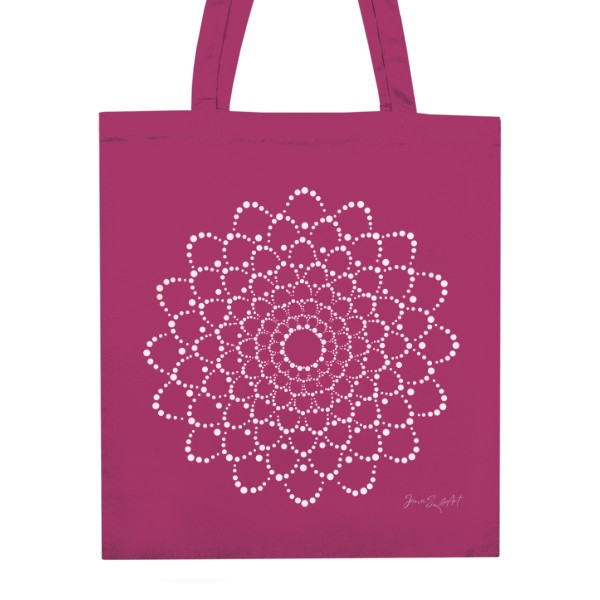 Organic cotton bag Dot painting Mandala 