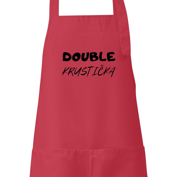 Zástěra s potiskem Double krustička