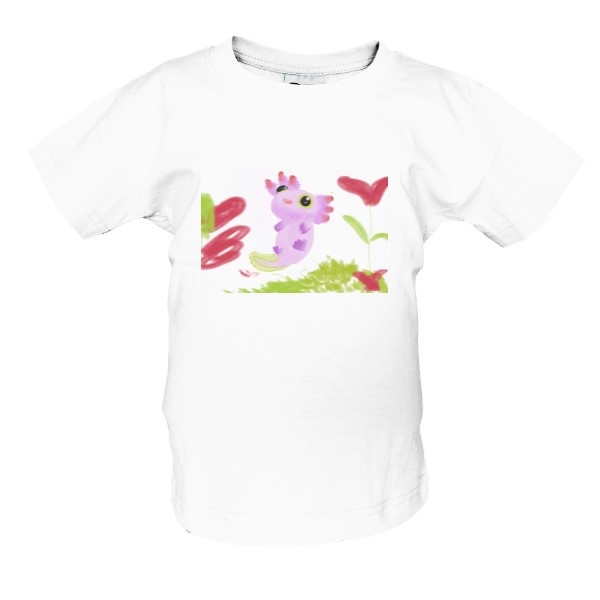 Tričko s potiskem Dráček Axolotl