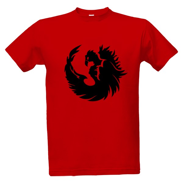 Tričko s potiskem Dragon spirit červená