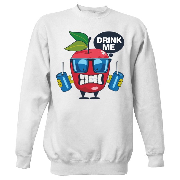 Mikina bez kapuce Unisex s potiskem Drink Me Ramirez bez kapuce hip hop