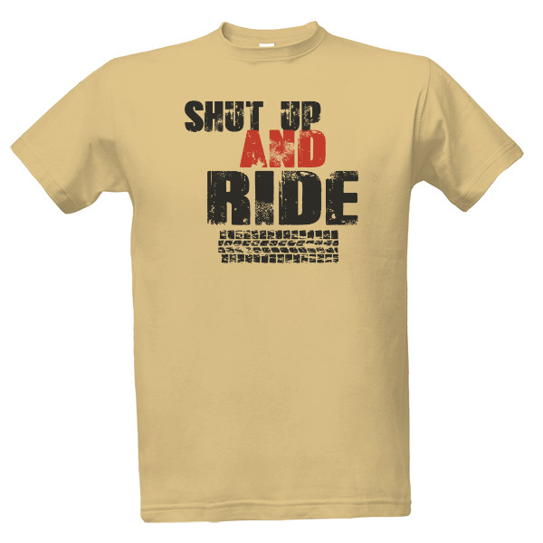 Tričko s potiskem Drž hubu a jeď