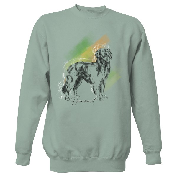 Mikina bez kapucne Unisex s potlačou Hovawart