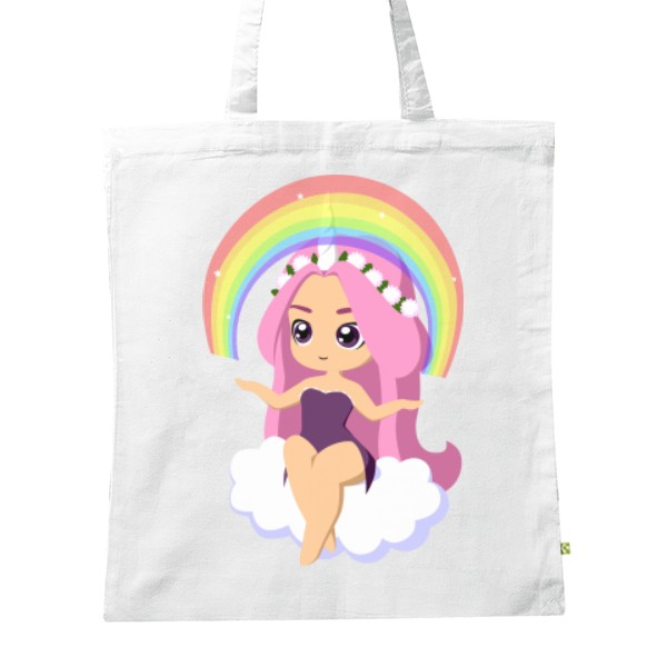 BIO plátěná taška s potiskem Duhová Univíla