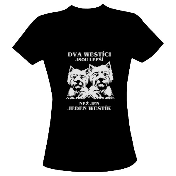 Tričko s potiskem Dva westíci