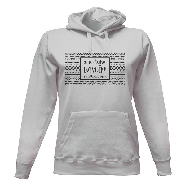 Dámská mikina s kapucí s potiskem Dzivočka - mikina