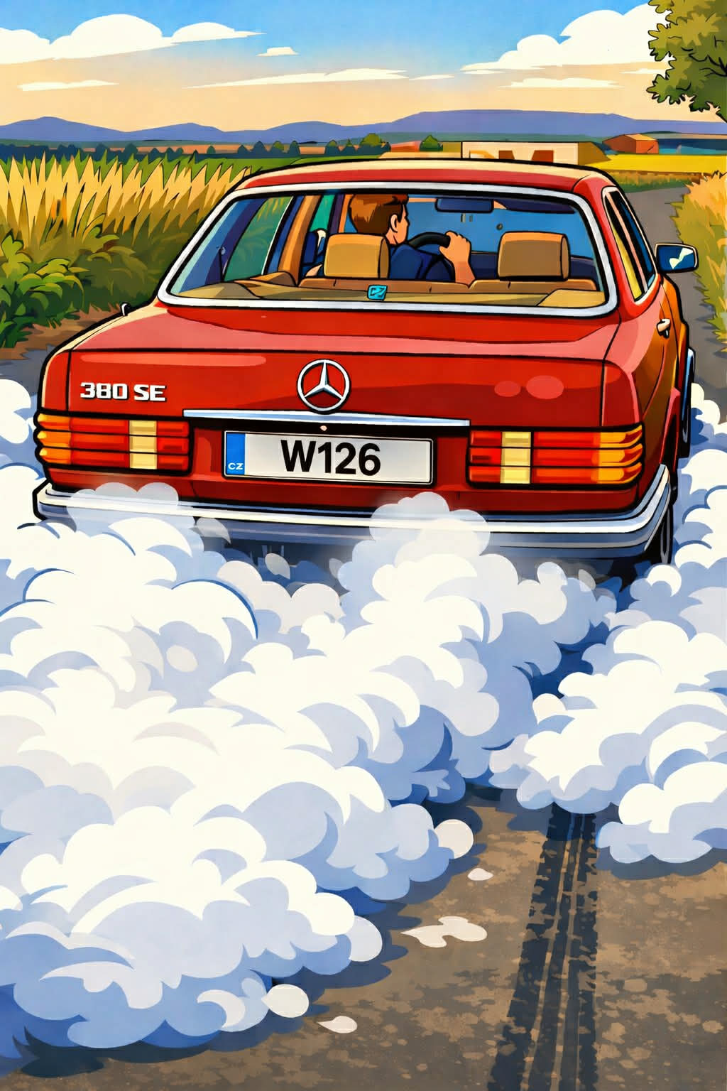 Mercedes-Benz W126 Red
