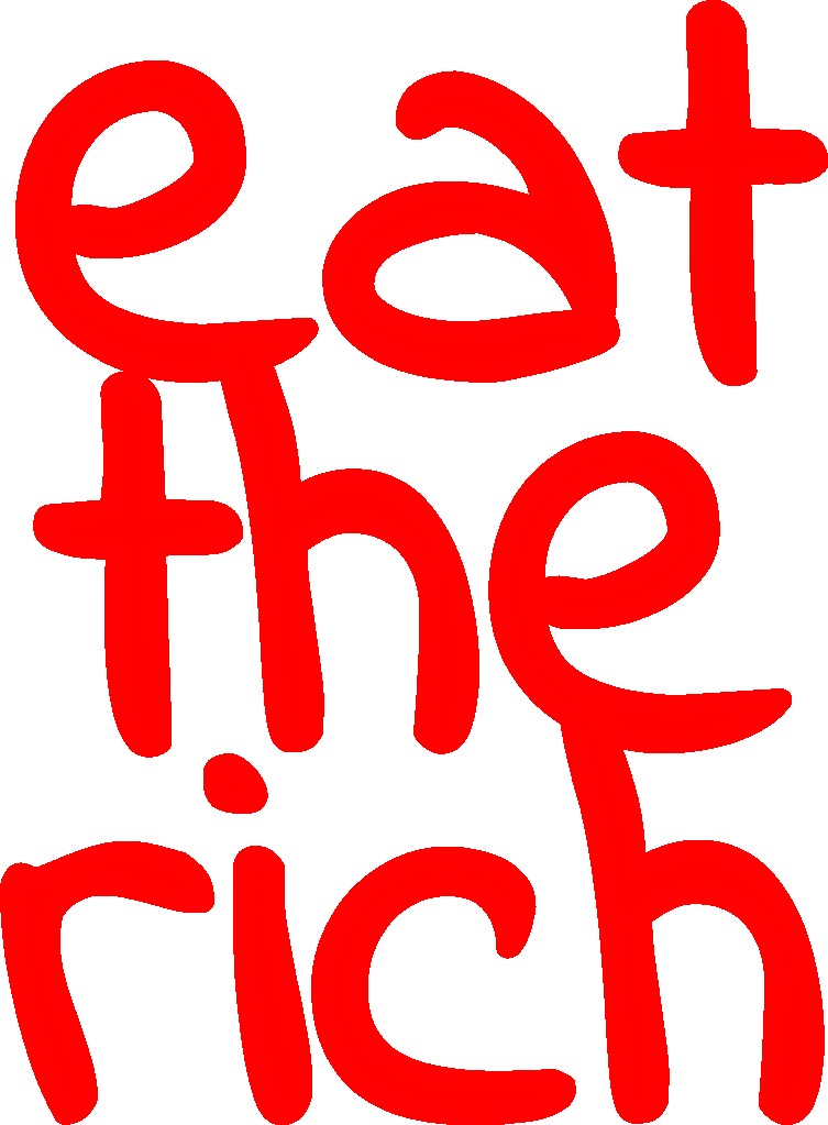 Tričko s potiskem Eat the rich