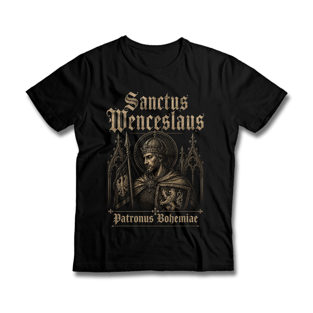 Tričko s potiskem Sanctus Wenceslaus - Patronus Bohemiae