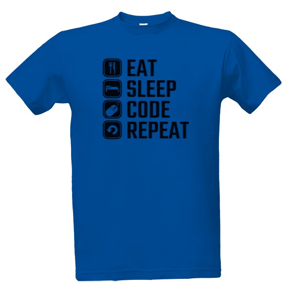Tričko s potiskem Eat, sleep, code and repeat