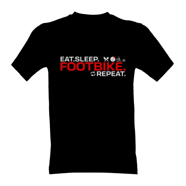 Eat. Sleep. Footbike. Repeat. II – pro koloběžkáře T-shirt