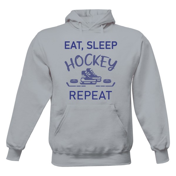 Pánska mikina s kapucňou s potlačou Eat, sleep, hockey