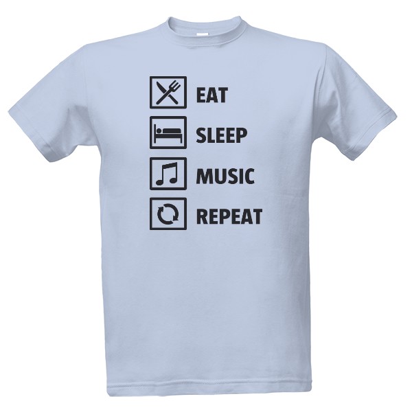 Eat sleep music repeat T-shirt