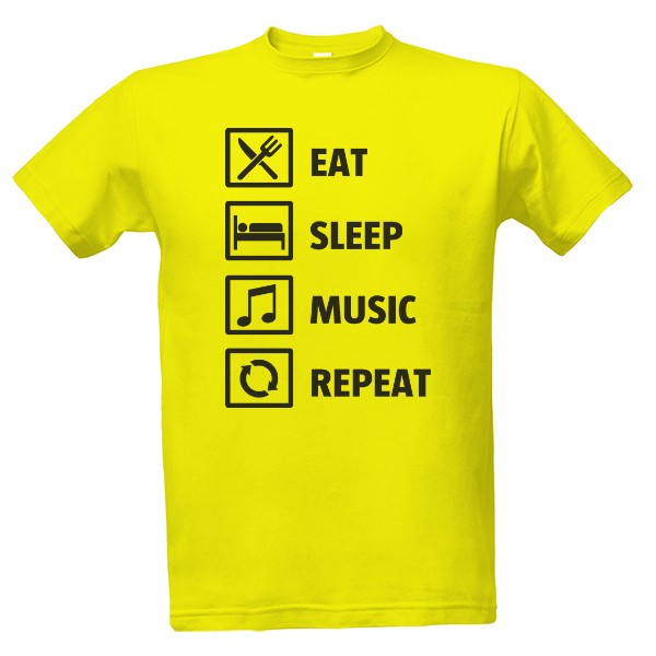Eat sleep music repeat T-shirt