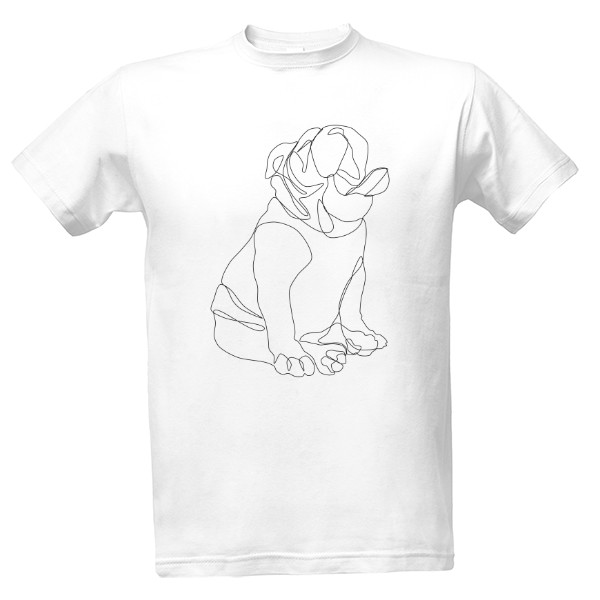 English Bulldog Puppy Line Art T-shirt