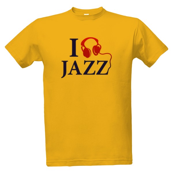 Tričko s potiskem Poslouchám jazz