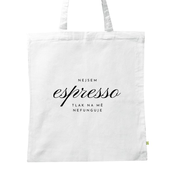 BIO platená taška s potlačou Espresso