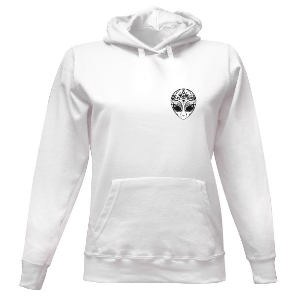 Dámská mikina s kapucí s potiskem EvAlien - Mikina dámská