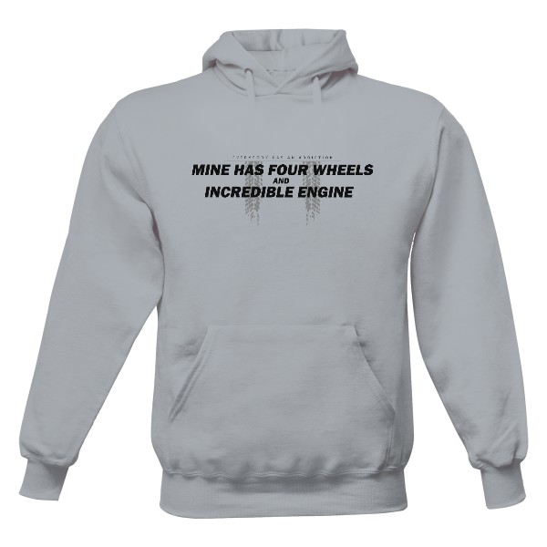 Men's hoodie s potiskem Everybody has an addiction