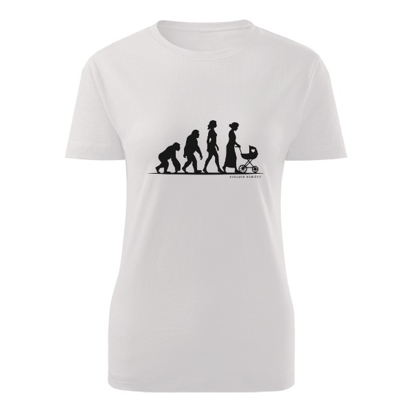 Tričko s potiskem Evoluce babička