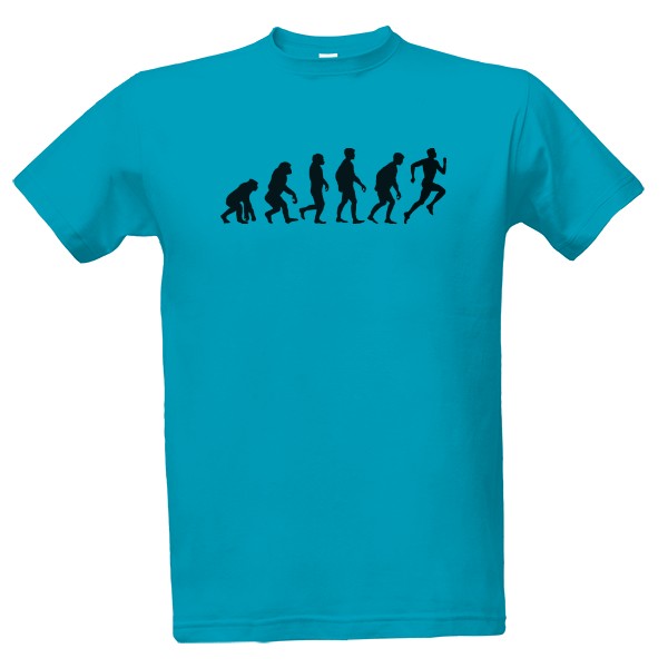 Tričko s potiskem Evoluce běžec
