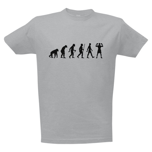 Tričko s potlačou Evoluce boxer víťaz