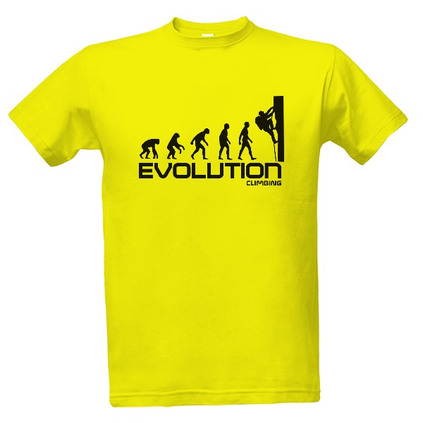 Tričko s potiskem Evoluce - climbing