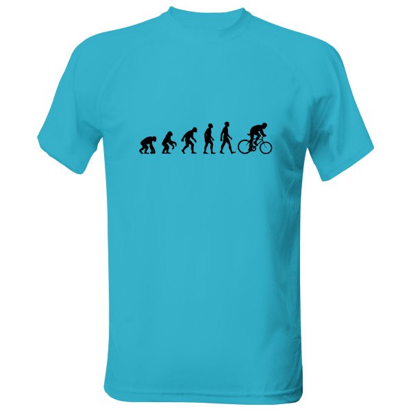 Pánské funkční tričko s potiskem evoluce cyklisty - funkční