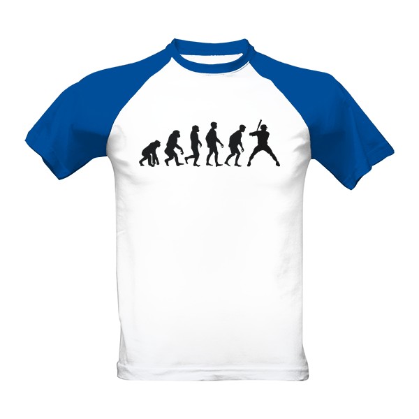 Tričko s potiskem Evoluce hráč baseballu