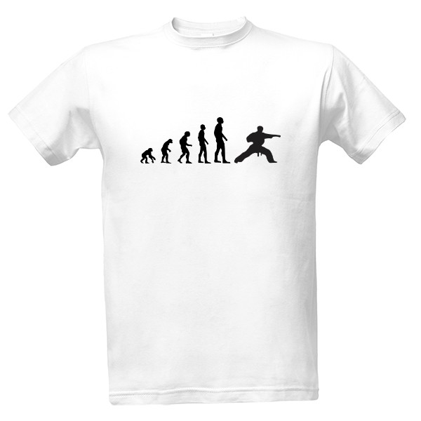 Tričko s potiskem Evoluce karate