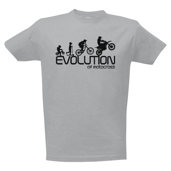 Tričko s potiskem Evoluce motocrosu
