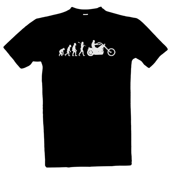Tričko s potiskem Evoluce motorka