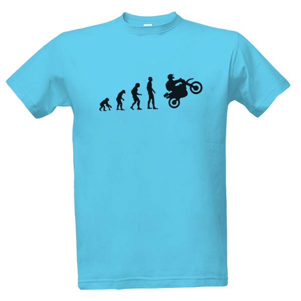 Tričko s potiskem Evoluce motorkáře