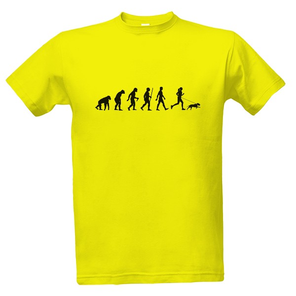 Tričko s potlačou Evoluce psíčkarka