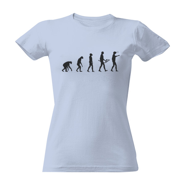Tričko s potiskem Evoluce projekce - světlé tričko