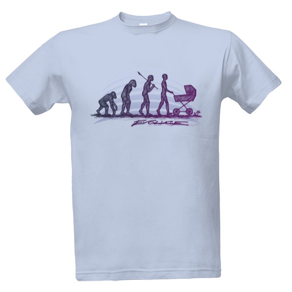 Tričko s potiskem Evoluce rodiče