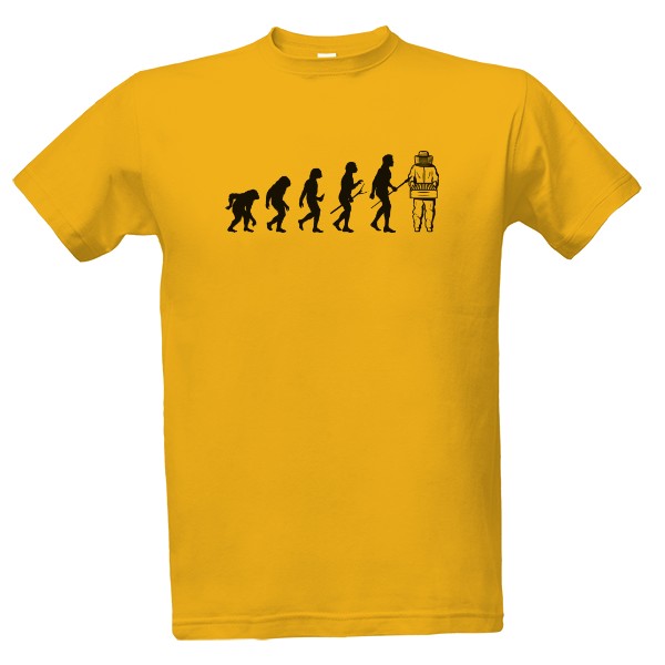 Tričko s potiskem Evoluce - včelař