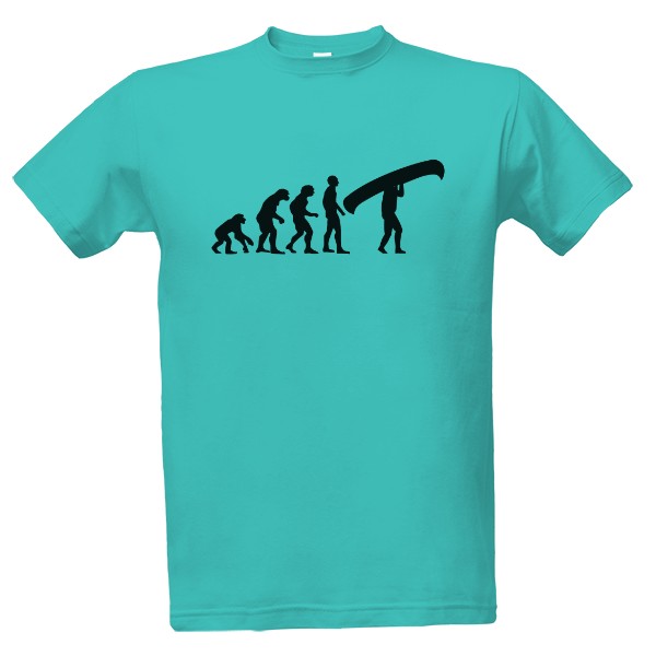 Tričko s potiskem Evoluce vodák - muž