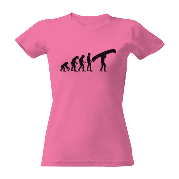 Tričko s potiskem Evoluce vodák - žena