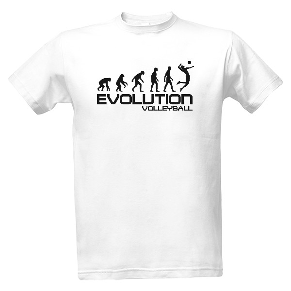 Tričko s potiskem Evoluce volejbalu