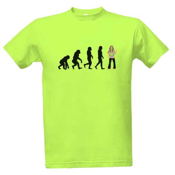 Tričko s potlačou Evolúcia hippie