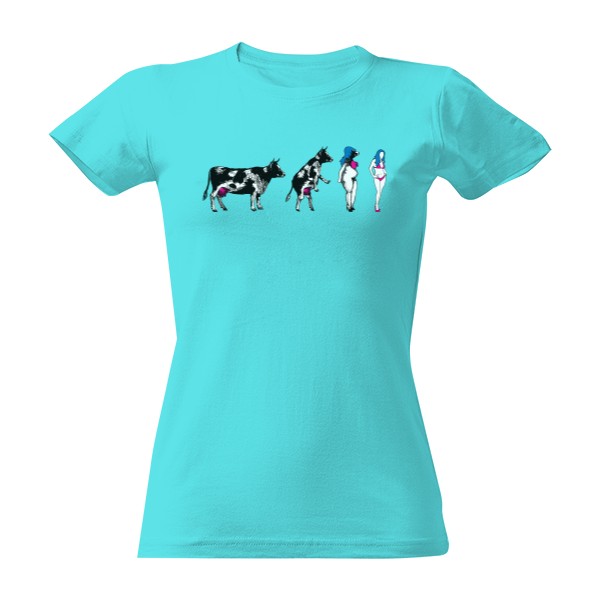 Tričko s potlačou Evolúcia krava