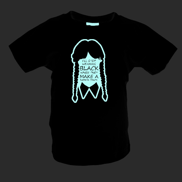 Fluorescenčná potlač Wednesday Addams