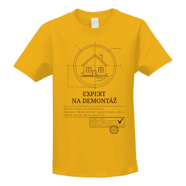 Tričko s potlačou Expert na demontáž