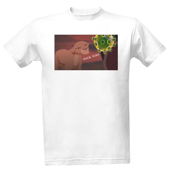 Tričko s potiskem F_ck you coronavirus