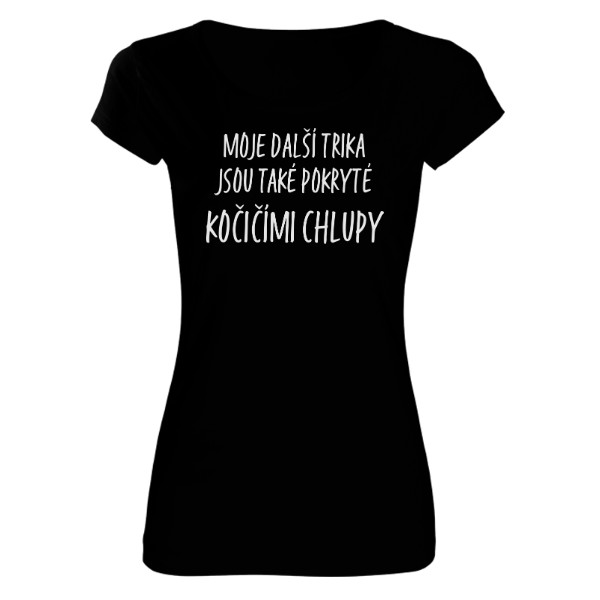 Tričko s potiskem Kočičí chlupy