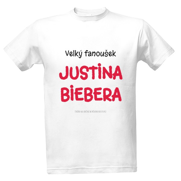 Tričko s potiskem Fanoušek Biebera
