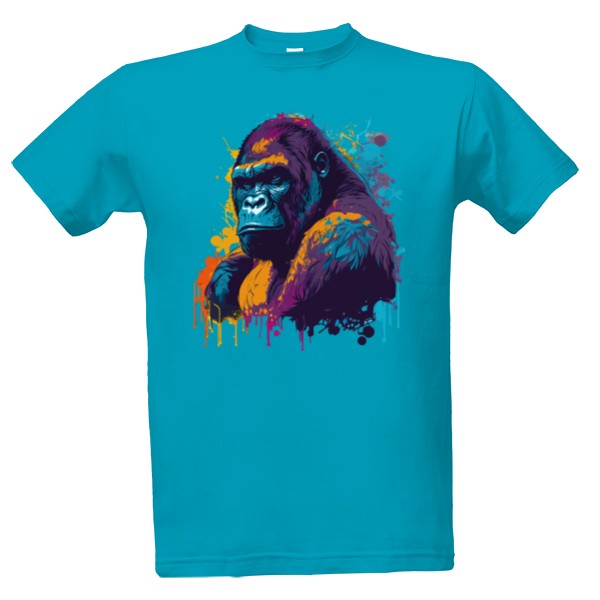 Tričko s potlačou Farebná gorila